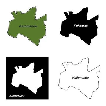 Map of Kathmandu, Nepal Stock-Illustration