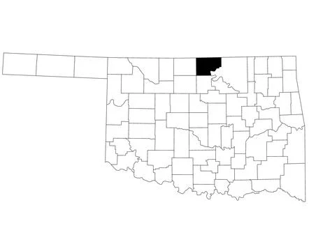 Map of Kay County in Oklahoma state on white background. single County map .. Stock Illustration