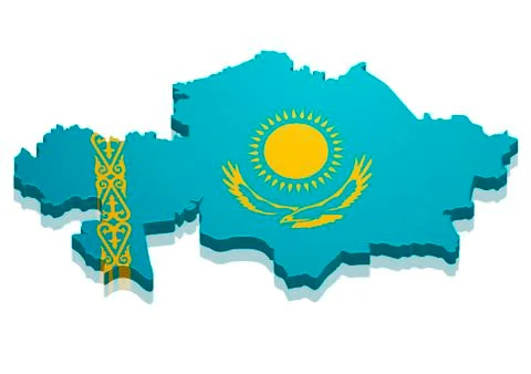 Map Kazakhstan Stock Illustration
