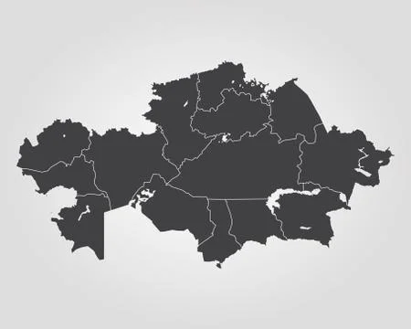 Map of Kazakhstan Stock Illustration