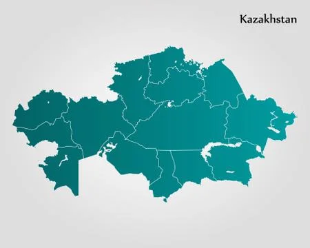 Map of Kazakhstan Stock Illustration