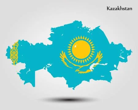 Map of Kazakhstan Illustrazione stock