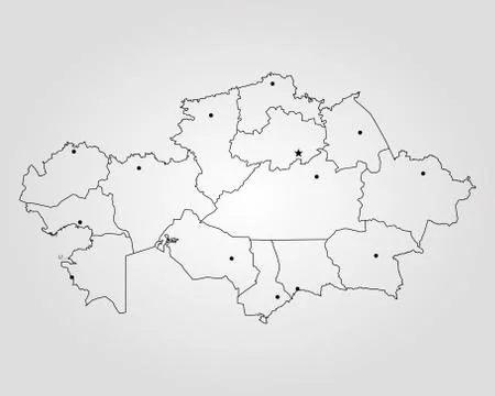 Map of Kazakhstan Stock Illustration