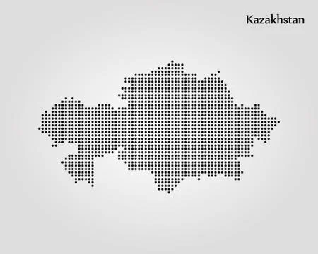 Map of Kazakhstan. Vector illustration. World map Stock Illustration