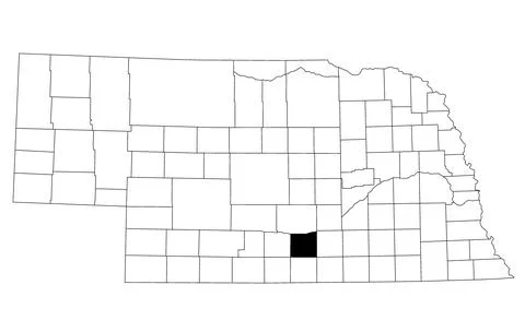 Map of Kearny County in Nebraska state on white background. single County m.. Stock Illustration