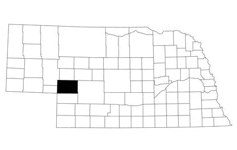Map of Keith County in Nebraska state on white background. single County ma.. Stock Illustration