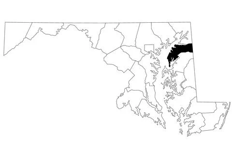 Map of Kent County in Maryland state on white background. single County map.. Stock Illustration