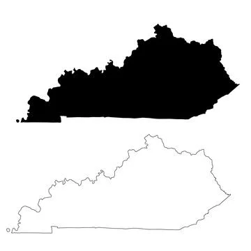 Map of kentucky icon on white background. Kentucky State sign. Kentucky state Stock Illustration