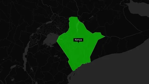 Map OF Kenya Stock Footage 294086385