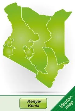 Map of kenya Stock Illustration