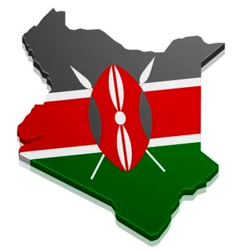 Map Kenya Stock Illustration