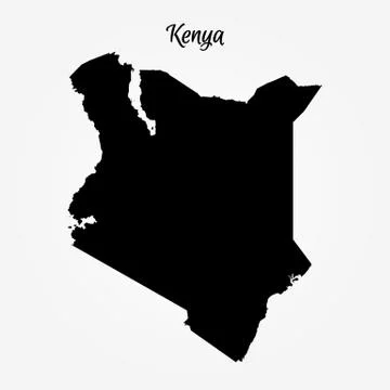 Map of Kenya Stock Illustration