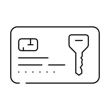 Map key line icon vector illustration Stock Illustration