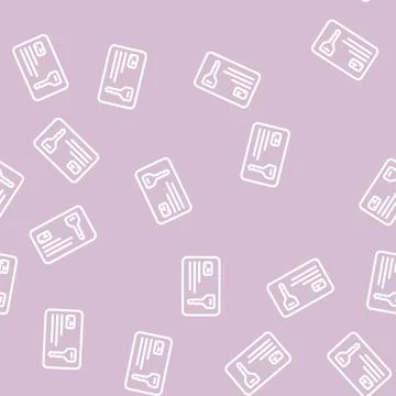 Map key line vector seamless pattern Stock Illustration