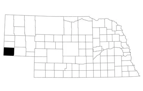 Map of Kimball County in Nebraska state on white background. single County .. Stock Illustration