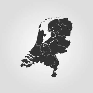 Map Kingdom of the Netherlands Stock Illustration