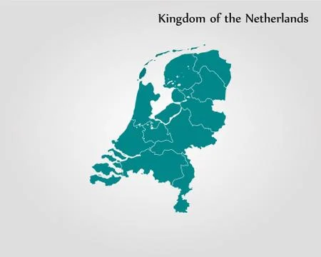Map Kingdom of the Netherlands Stock Illustration