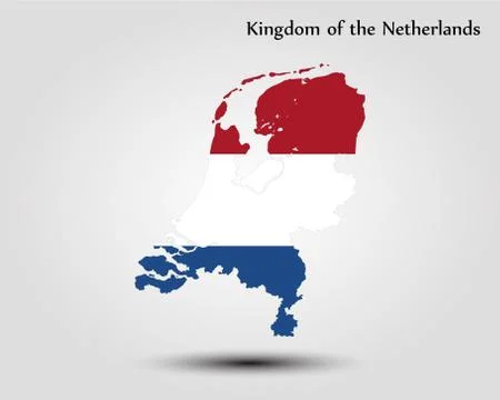 Map Kingdom of the Netherlands Stock Illustration