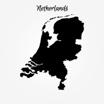 Map Kingdom of the Netherlands Stock Illustration