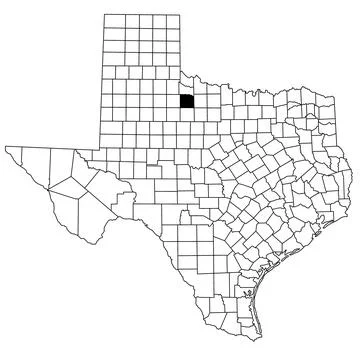Map of Knox County in Texas state on white background. single County map hi.. Stock Illustration