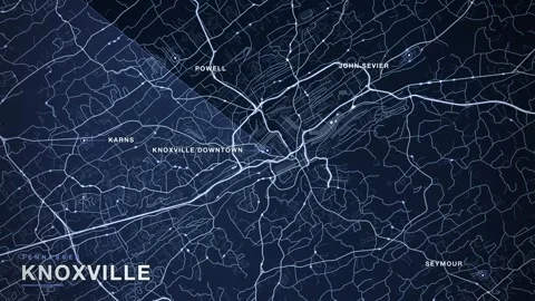 Map of Knoxville Stock Footage 340890376
