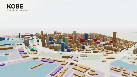 Map of Kobe Stockbeeldmateriaal 341331490