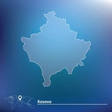 Map of Kosovo Stock Illustration