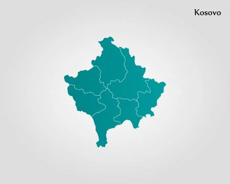 Map of Kosovo Stock Illustration