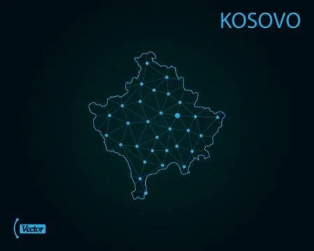 Map of Kosovo. Vector illustration. World map Illustrazione stock
