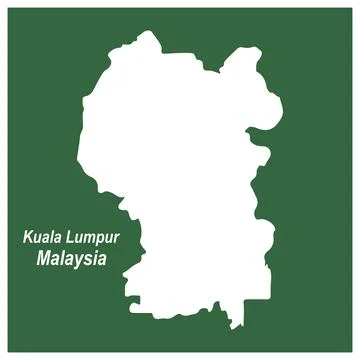 Map of kuala lumpur, malaysia Stock Illustration