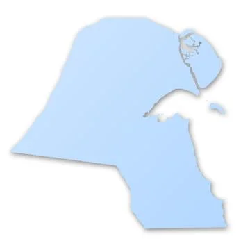 Map of kuwait Stock Illustration