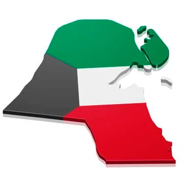 Map Kuwait Stock Illustration