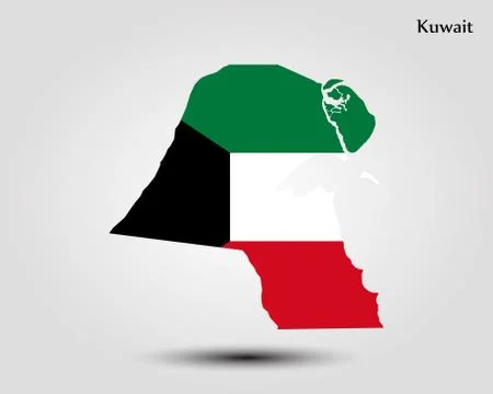 Map of Kuwait Stock Illustration