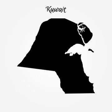 Map of Kuwait Stock Illustration