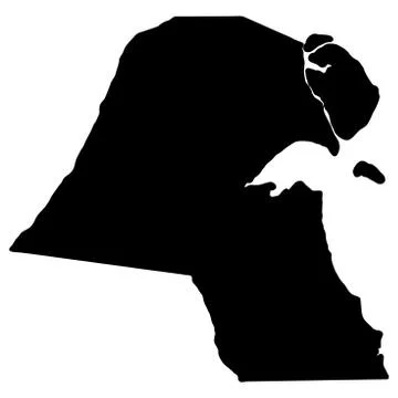 Map Kuwait Silhouette Vector illustration Eps 10 Illustrazione stock