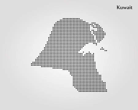 Map of Kuwait. Vector illustration. World map Illustrazione stock