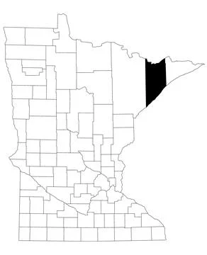 Map of lake County in Minnesota state on white background. single County ma.. Stock Illustration