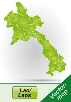 Map of laos Stock Illustration