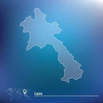 Map of Laos Stock Illustration