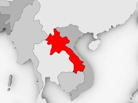 Map of Laos Illustrazione stock