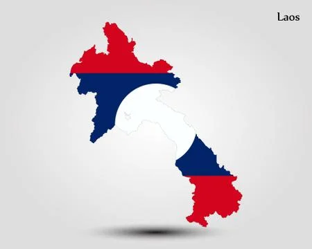 Map of Laos Stock Illustration
