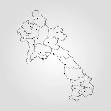 Map of Laos Illustrazione stock