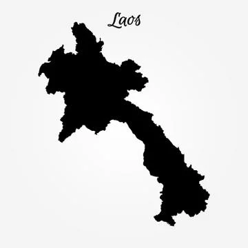 Map of Laos Stock Illustration