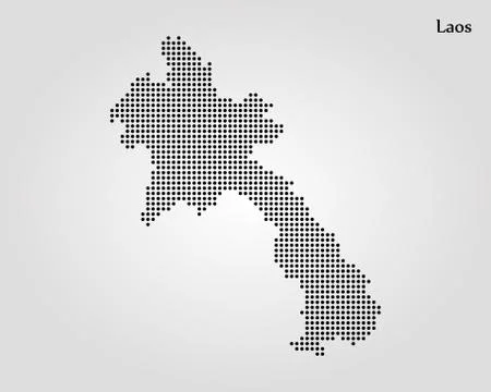 Map of Laos network. Vector illustration. World map Illustrazione stock