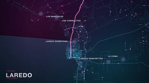Map of Laredo Vídeos de archivo 340890456