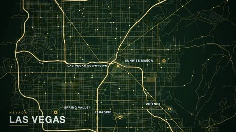 Map of Las Vegas Stock Footage 340890537