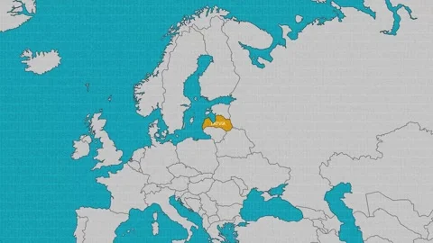 Map of Latvia Stock Footage 295283034