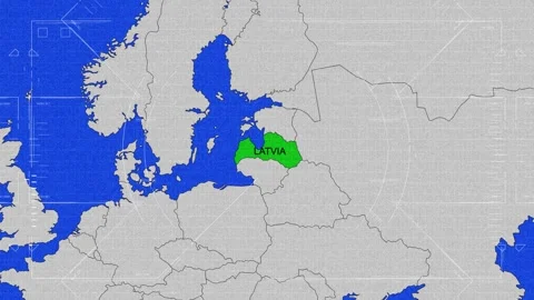 Map Of Latvia Stock Footage 318660693