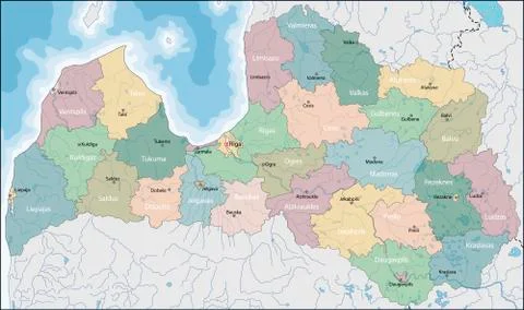 Map of Latvia Stock Illustration