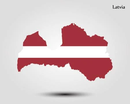 Map of Latvia Stock-Illustration